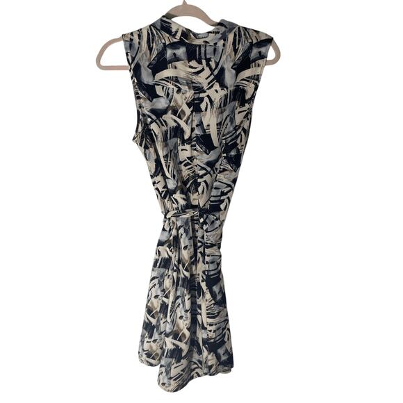 Dana Buchman Tribal Print Front Button Up Novelty Cocktail Dress Coastal Preppy - Picture 6 of 6